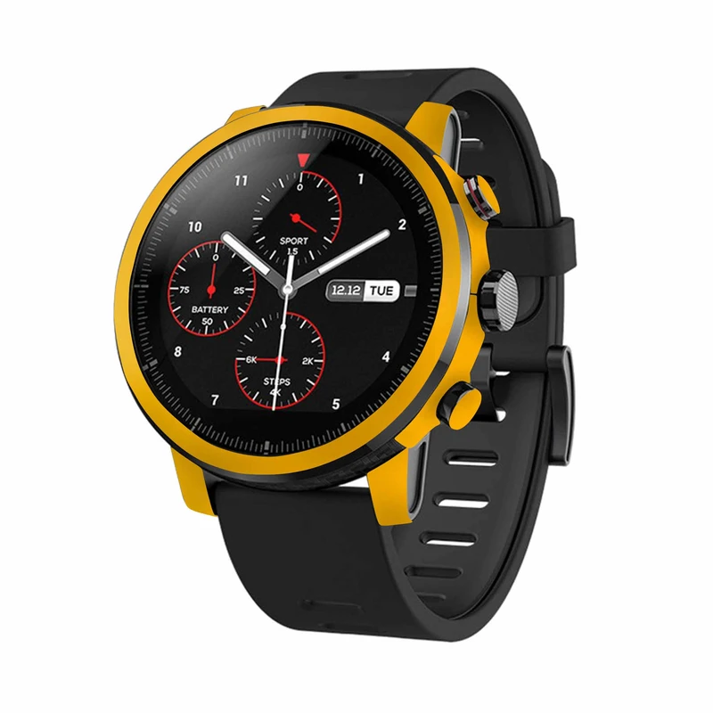  برچسب ماهوت طرح Matte-Deep-Mustard مناسب برای ساعت هوشمند شیائومی Amazfit Stratos