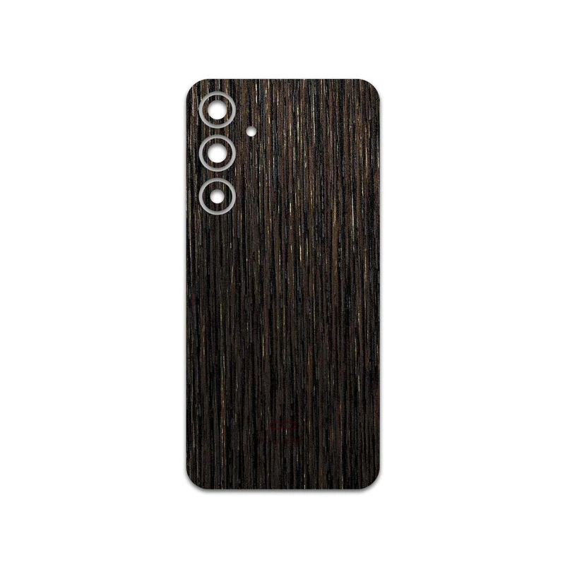 برچسب پوششی ماهوت مدل Dark-Gold-Stripes-Wood مناسب برای گوشی موبایل سامسونگ Galaxy A35