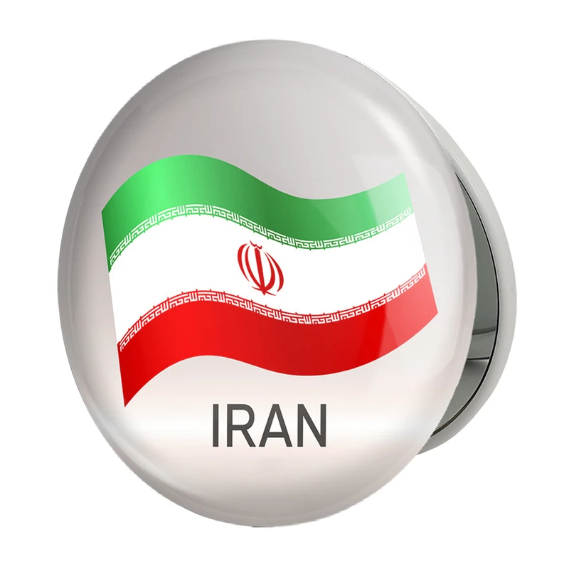 آینه جیبی خندالو طرح پرچم ایران مدل تاشو کد 23947 