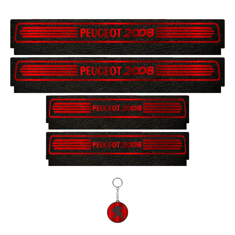 برچسب پارکابی خودرو لندمون کد LM073 MR مناسب برای پژو 2008 مجموعه 4 عددی به همراه جا کلیدی