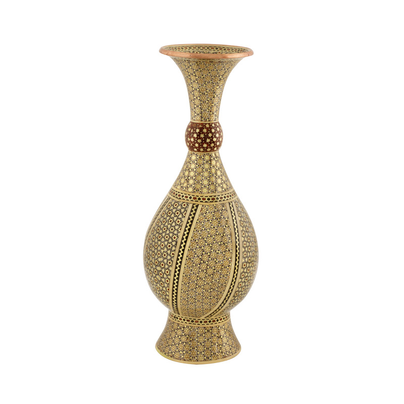 گلدان خاتم کاری خادم ملّت کد 166