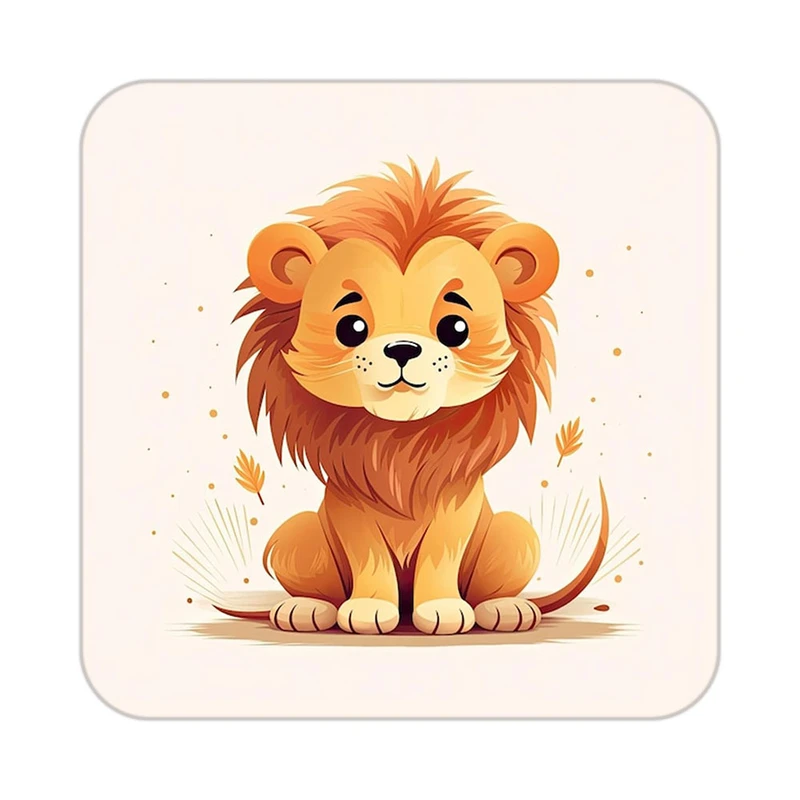 زیر لیوانی کاکتی طرح شیر مدل mp23394