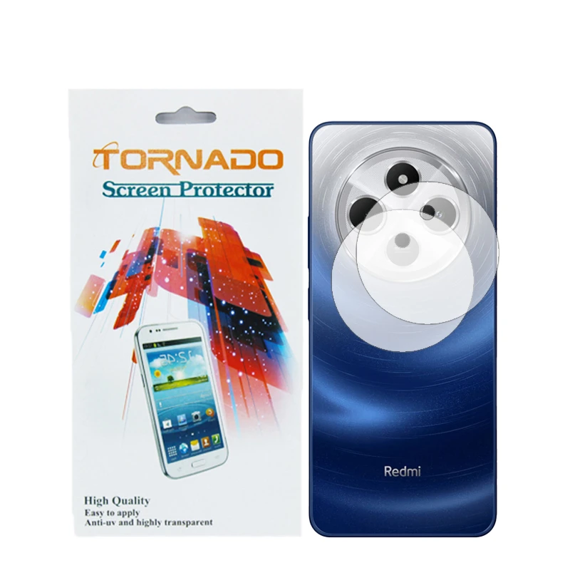 محافظ لنز دوربین تورنادو مدل نانوگلس مناسب برای گوشی موبایل شیائومی Redmi 14C بسته 2 عددی