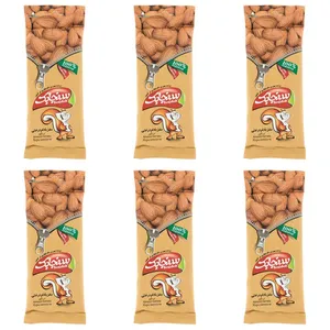 مغز بادام درختی سنجابک - 35 گرم بسته 6عددی
