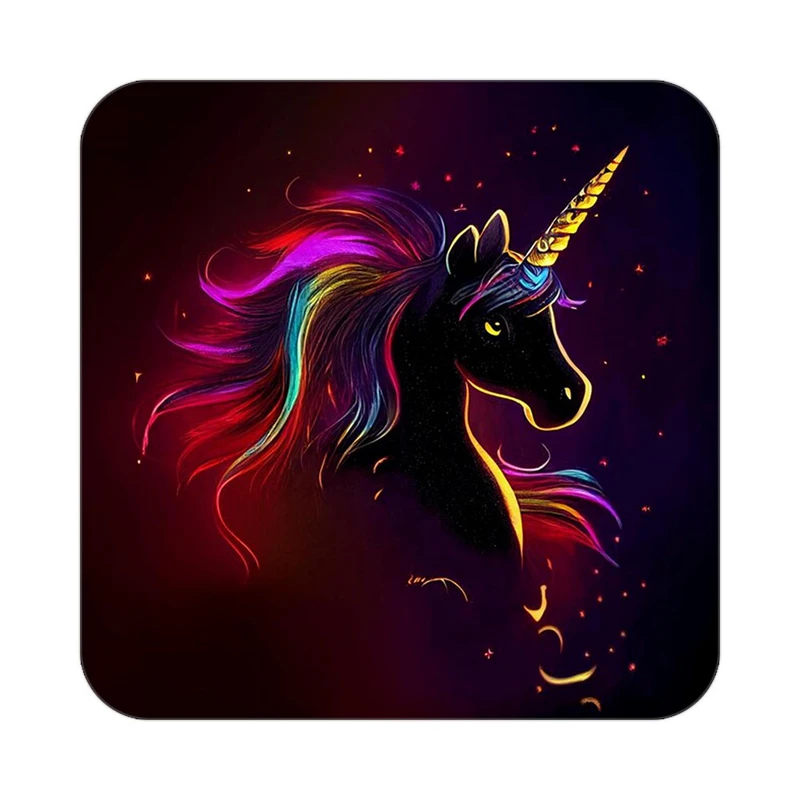 زیر لیوانی کاکتی طرح اسب تک شاخ و یونیکورن مدل mp32863