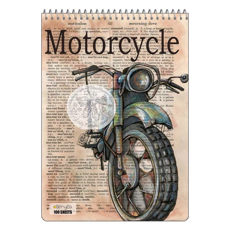 دفتر شطرنجی 100 برگ کارنیکا طرح روزنامه وینتج Vintage Newspaper کد 18894