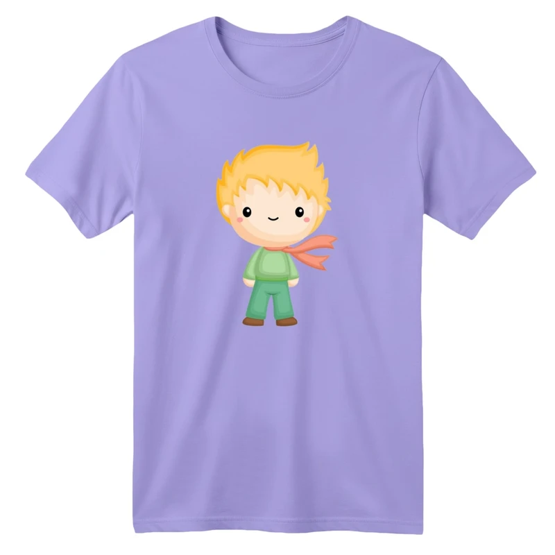 تی شرت آستین کوتاه بچگانه مدل شازده کوچولو کد۲  رنگ یاسی