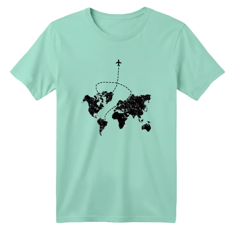 تی شرت آستین کوتاه بچگانه مدل نقشه جهان کد 1