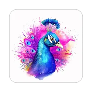 زیر لیوانی کاکتی طرح حیوانات رنگی مدل mp26592