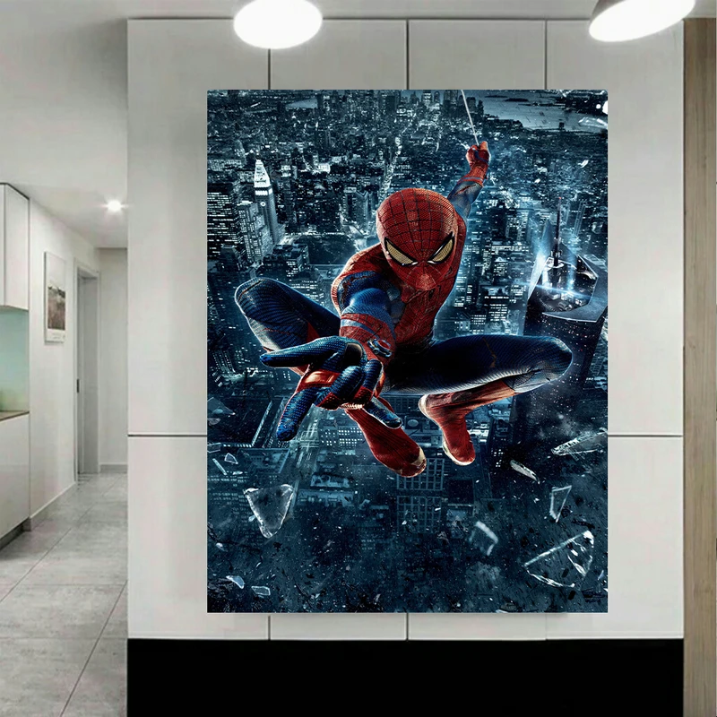 پوستر طرح مرد عنکبوتی مدل نمای شهر کد AR20540