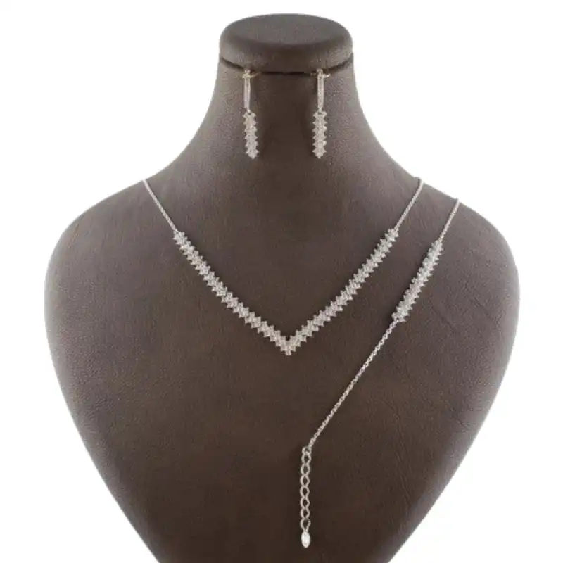 نیم ست نقره زنانه مدل rzzde-00011