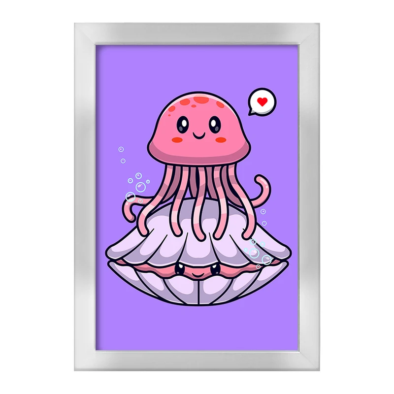 تابلو خندالو طرح حیوانات بامزه عروس دریایی کد 29704