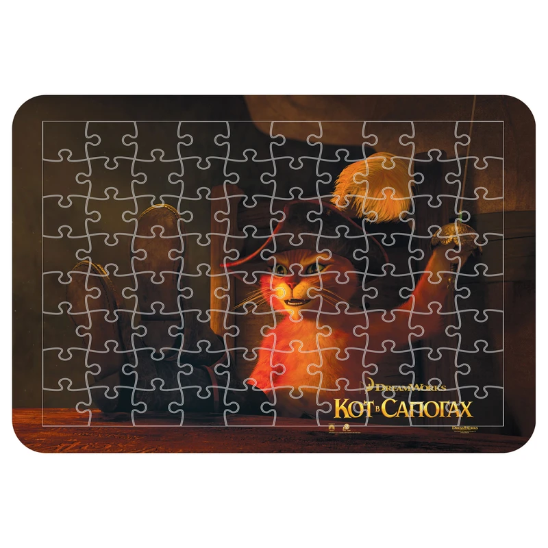 پازل 54 تکه مدل CHB1662 طرح انیمیشن گربه چکمه پوش