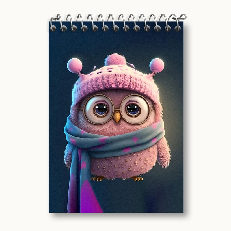 دفتر یادداشت 50 برگ خندالو طرح جغد بامزه کد N2513