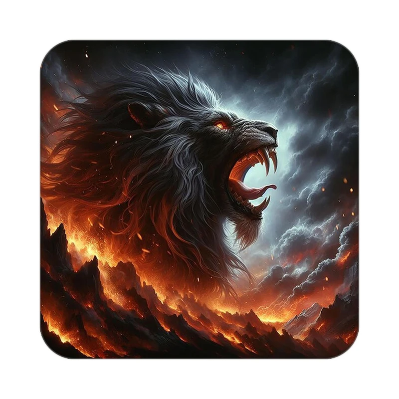 زیر لیوانی کاکتی طرح شیر مدل mp23023