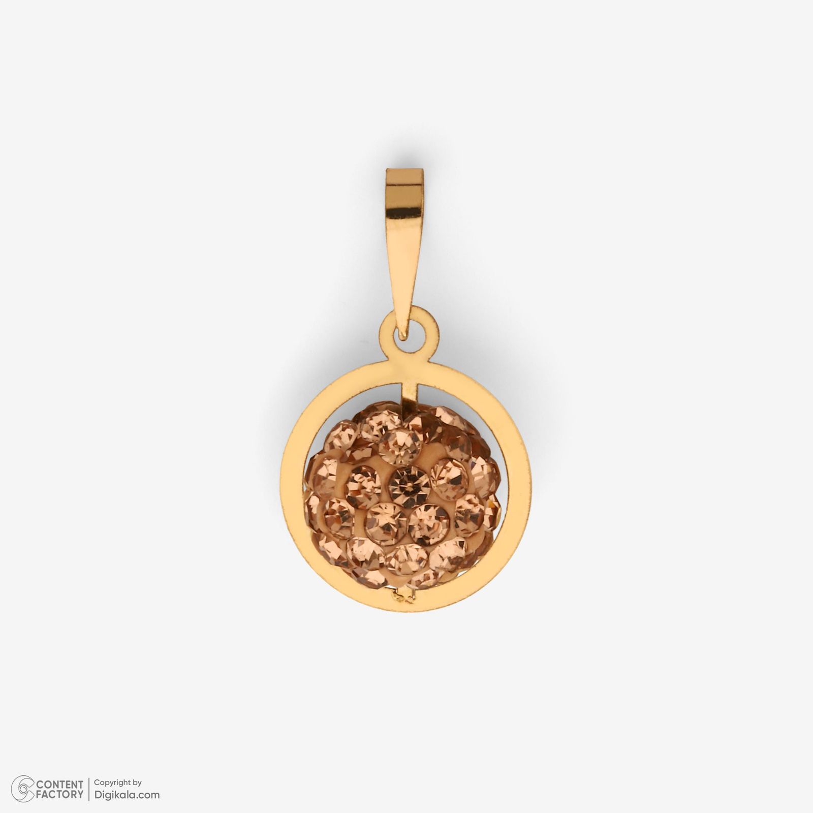 آویز گردنبند طلا 18 عیار زنانه حافا گلد طرح گوی کد a013 -  - 2