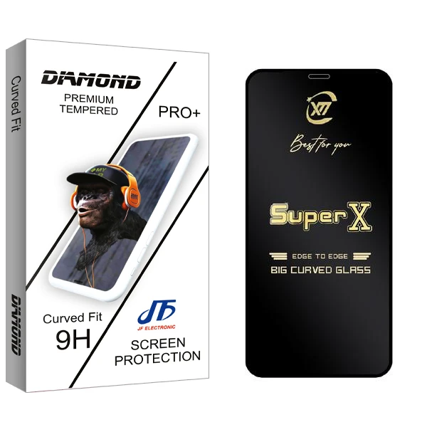 محافظ صفحه نمایش جی اف مدل Diamond SuperX مناسب برای گوشی موبایل اپل iPhone 11 Pro