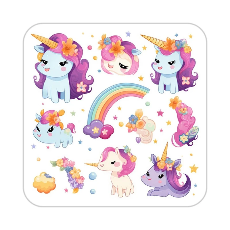 زیر لیوانی کاکتی طرح اسب تک شاخ و یونیکورن مدل mp30630