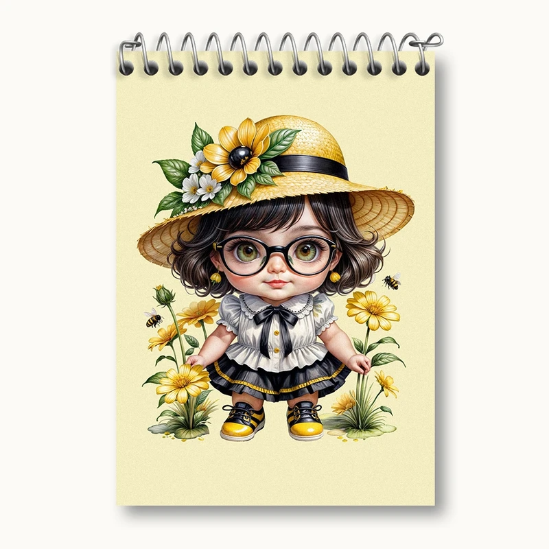 دفتر یادداشت 50 برگ خندالو مدل دخترانه کد N1210