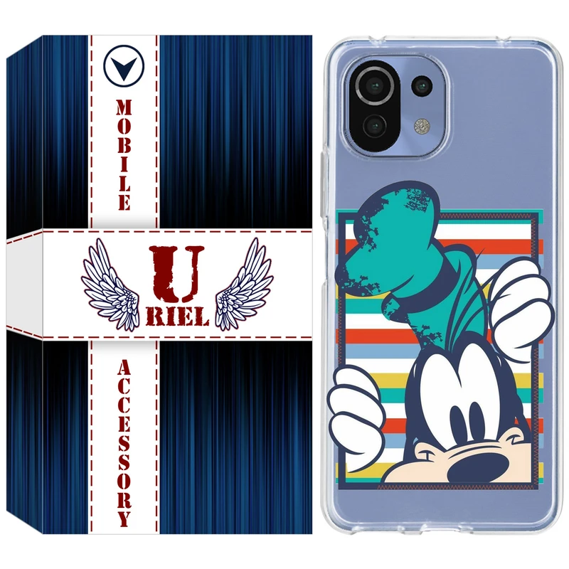 کاور یوریل قاب مدل Clear کد 2 طرح سگ مناسب برای گوشی موبایل شیائومی Mi 11 Lite / 11 Lite 5G NE