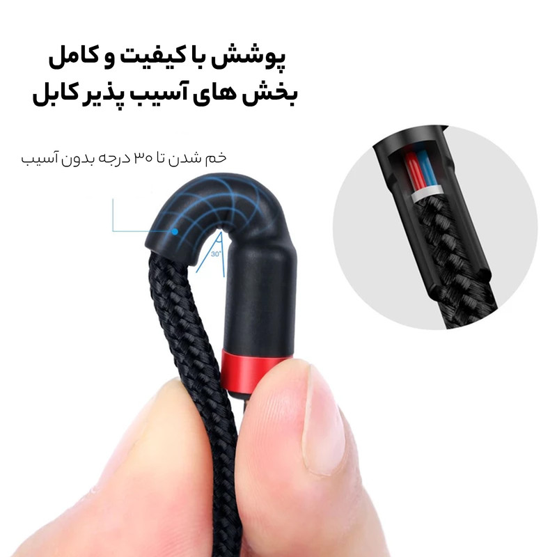 قیمت و خرید کابل USB-C باسئوس مدل CATKLF-H91 طول 2 متر