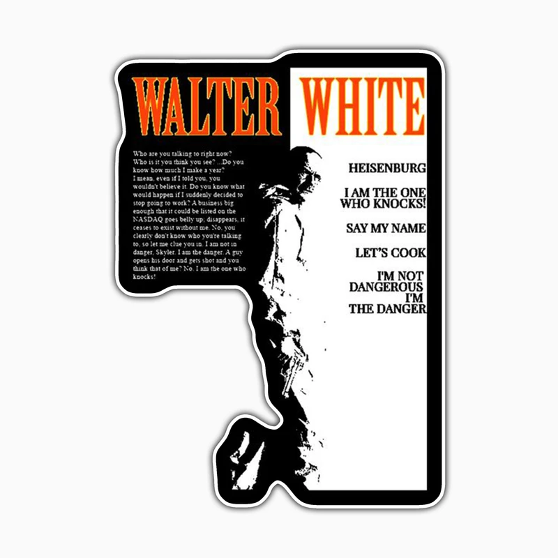استیکر لپ تاپ و موبایل بووم طرح سریال Breaking Bad مدل WW کد VR9