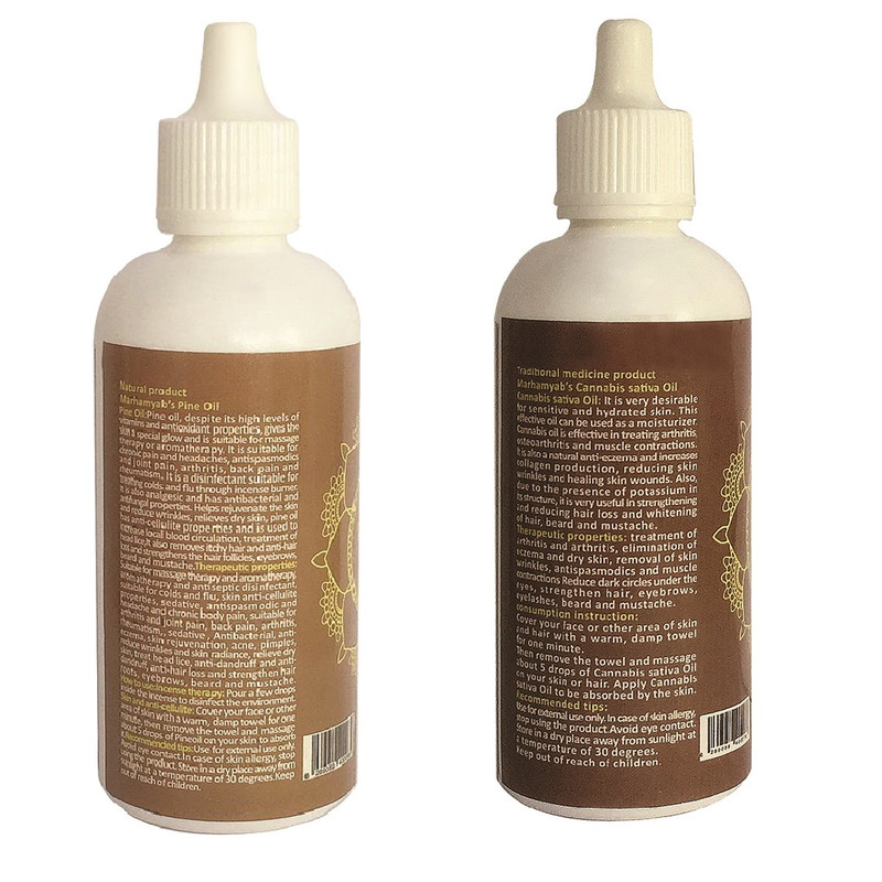 روغن بدن و صورت مرهم یاب مدل شاهدانه و کاج حجم 80 میلی لیتر مجموعه 2 عددی