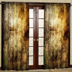 پرده مدل پتینه رنگی هازان پانچی کد 4698 سایز 140x200 سانتی متر