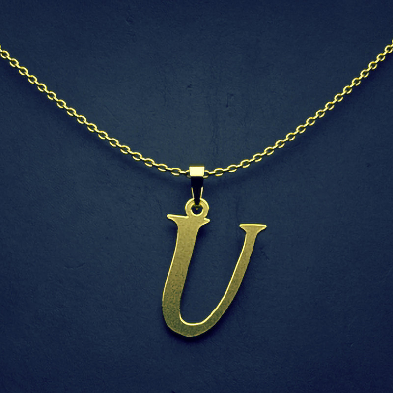 گردنبند طلا 18 عیار زنانه مدوپد مدل حرف U کد H3-1-1463