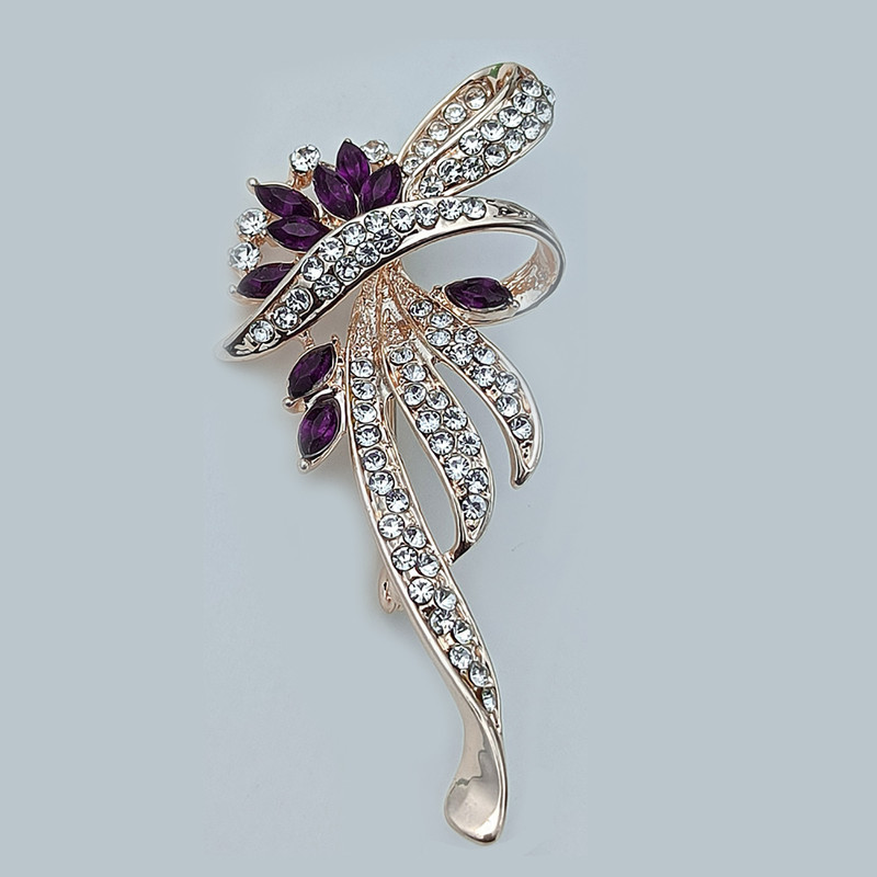 گل سینه زنانه مدل گل مارپیچ کد 00935