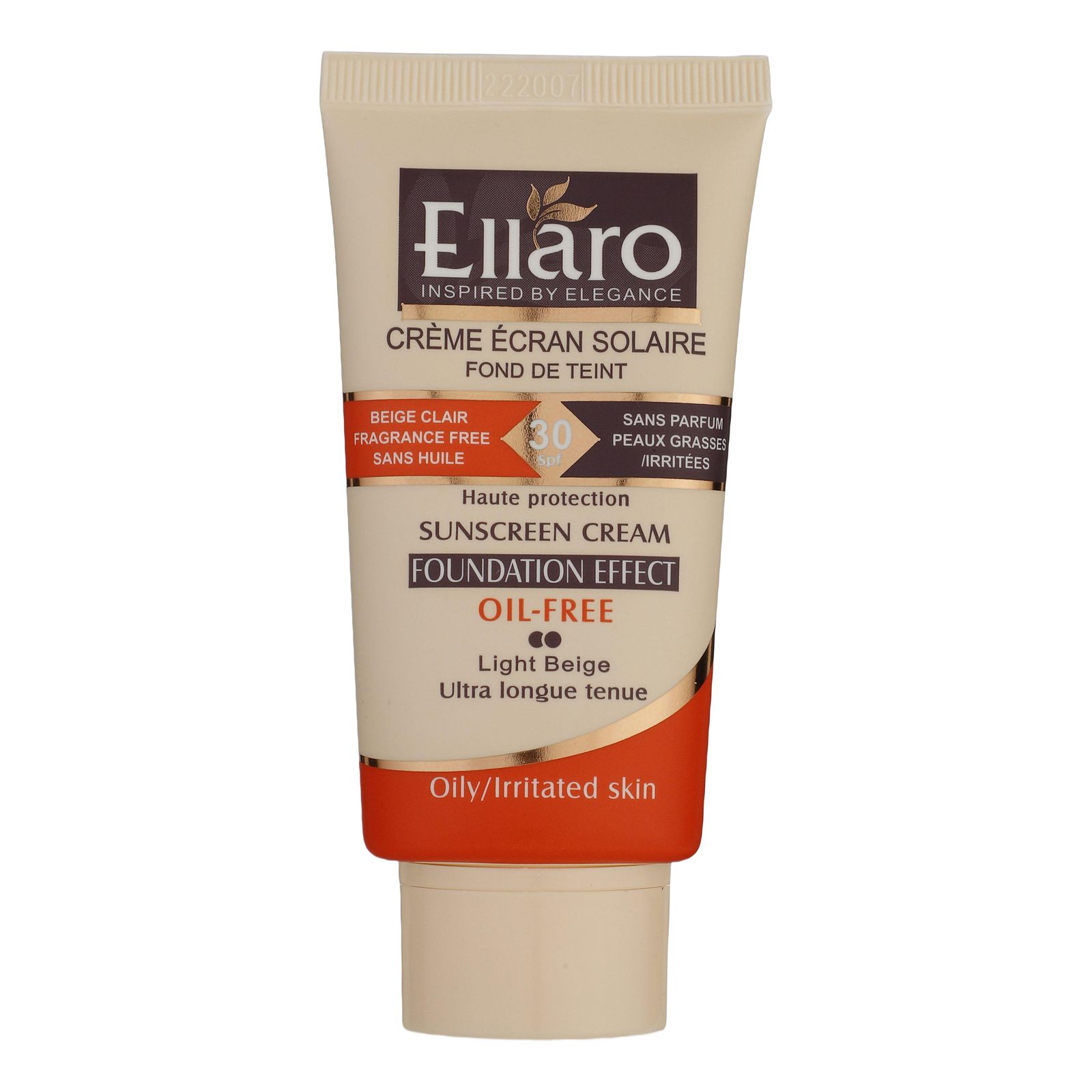 کرم ضد آفتاب رنگی الارو SPF30 سری Foundation Effect مدل Light Beige مناسب پوست های چرب تحت لیسانس حجم 40 میلی لیتر -  - 2