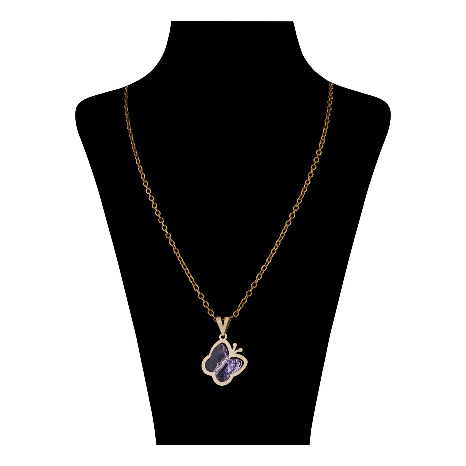 گردنبند طلا 18 عیار زنانه ناریا مدل پروانه - - 1