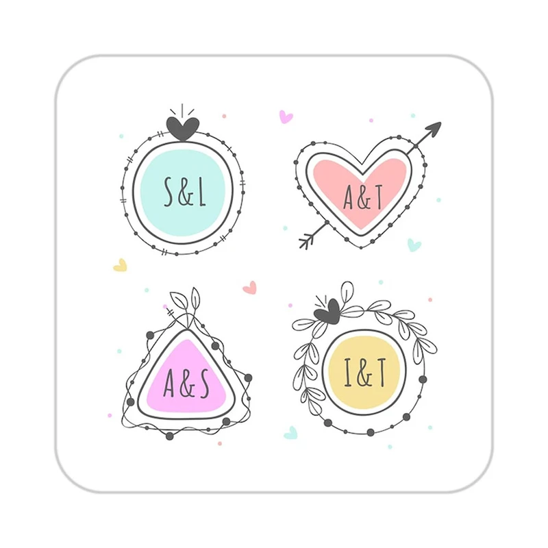 زیر لیوانی کاکتی طرح عاشقانه مدل mp41103