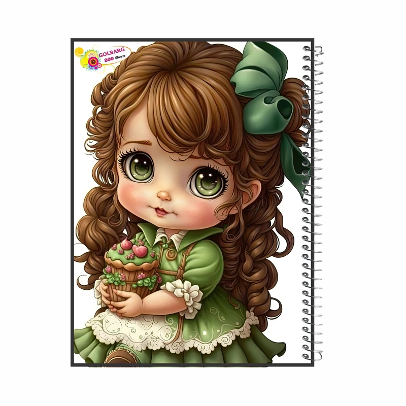 دفتر مشق 200 برگ گلبرگ مدل دخترانه کد 500086