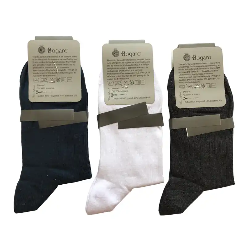 جوراب ورزشی مردانه بوگارو مدل نانو bmn مجموعه 3 عددی
