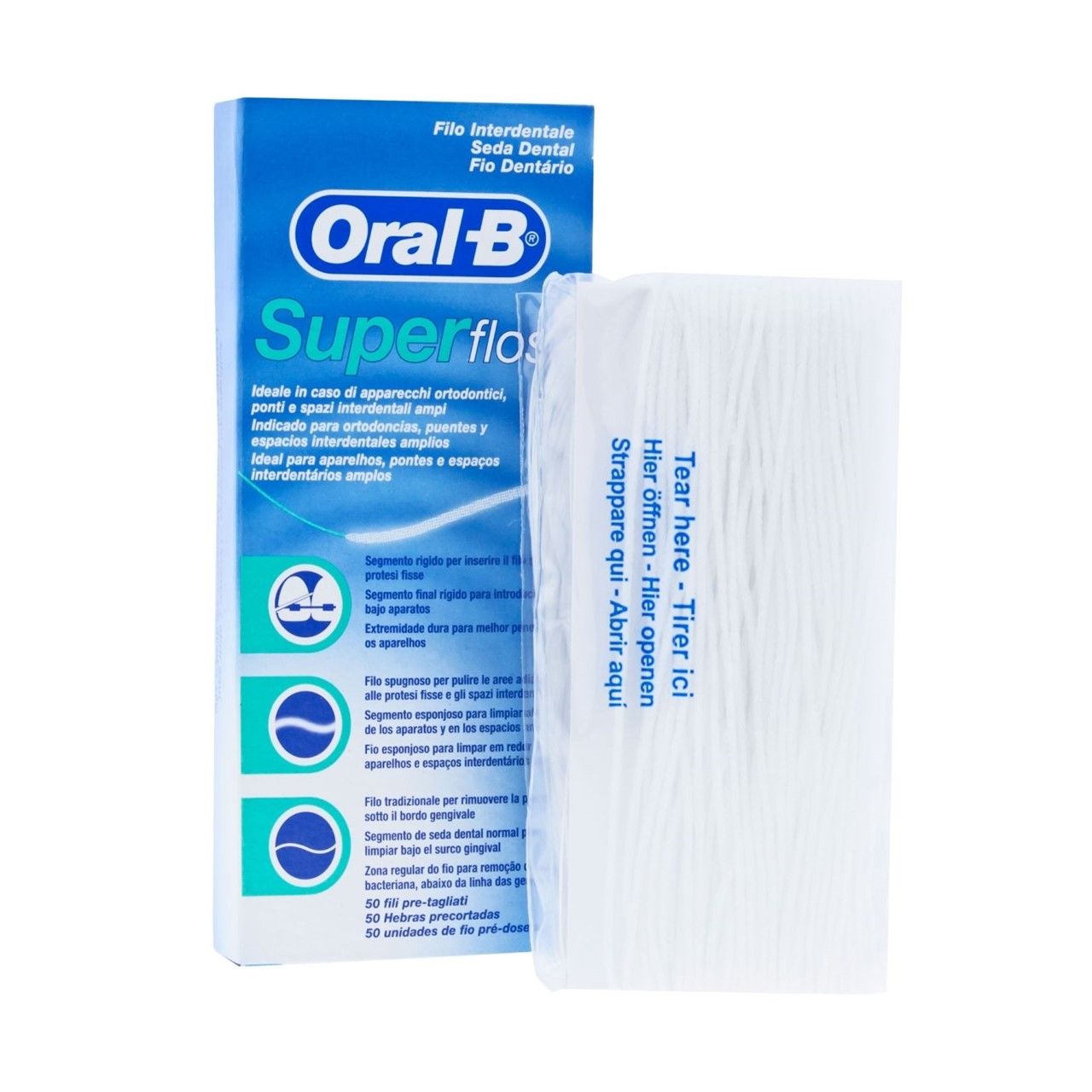 نخ دندان اورال-بی مدل super floss -  - 1