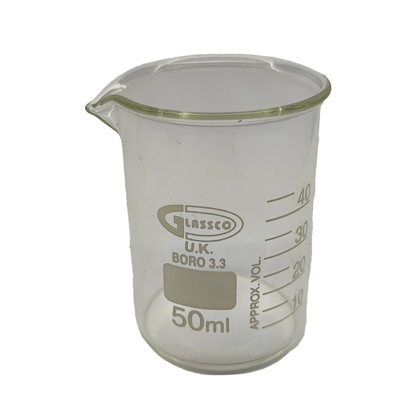 بشر آزمایشگاهی گلاسکو مدل pyrex ظرفیت 50 میلی لیتر