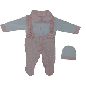 ست سرهمی و کلاه نوزادی طرح پاپیون کد 1