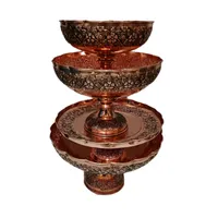 ست چهار تکه ظروف پذیرایی مسی کد 800