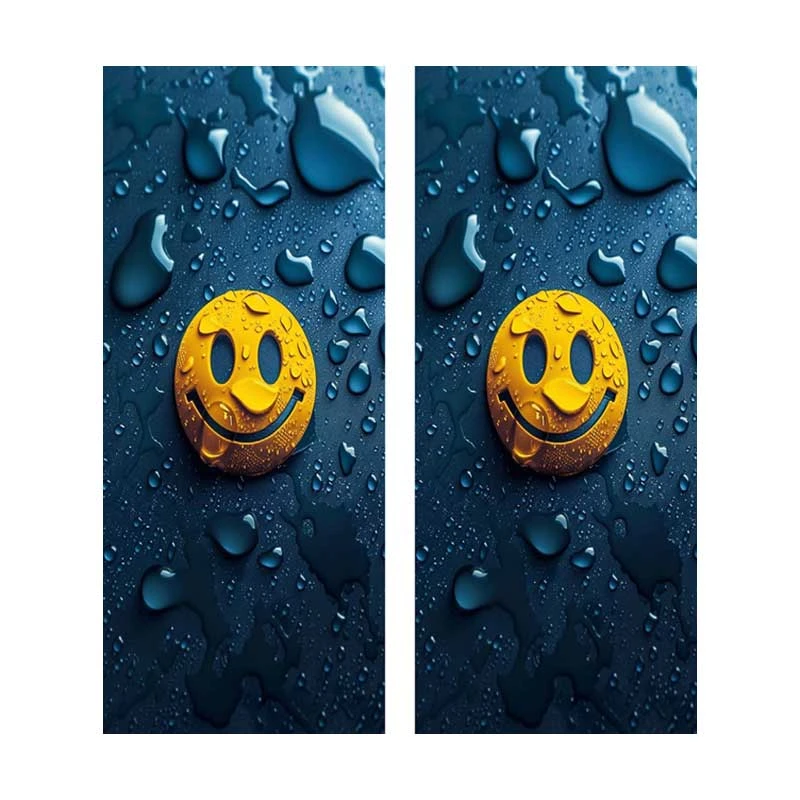 برچسب ستون خودرو طرح ایموجی کد BS085 بسته دو عددی