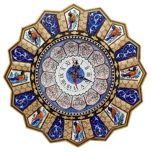 ساعت دیواری خاتم کاری مدل خورشیدی کد 0037