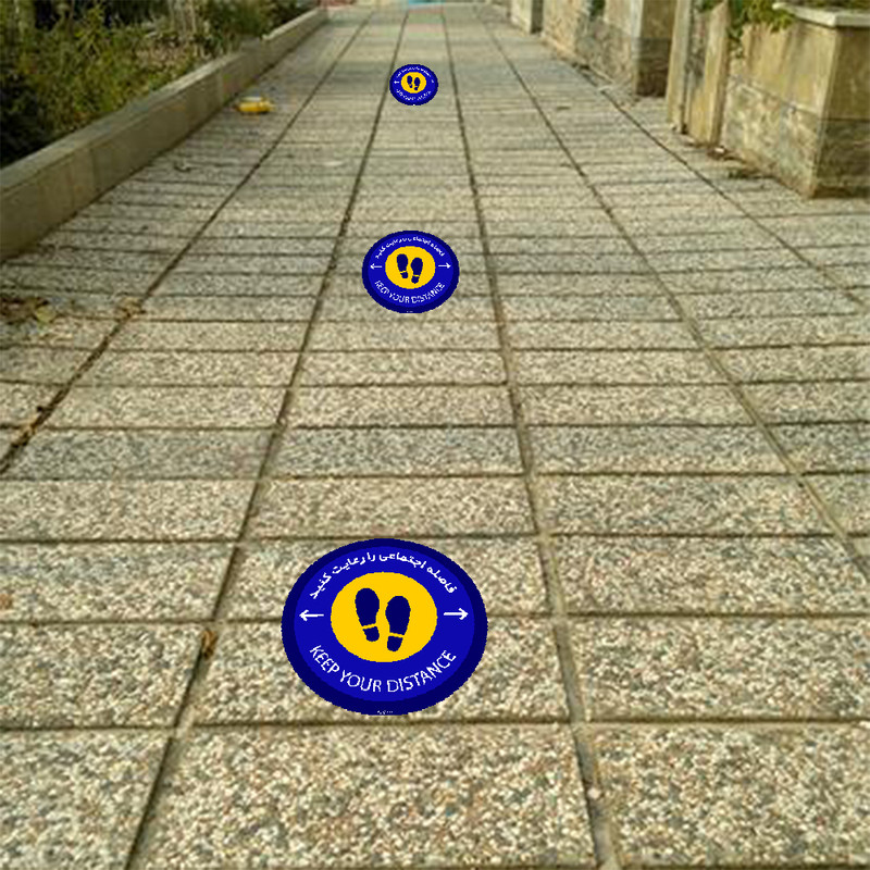 برچسب ایمنی مستر راد طرح لطفا فاصله اجتماعی را رعایت فرمایید کد HSE1317