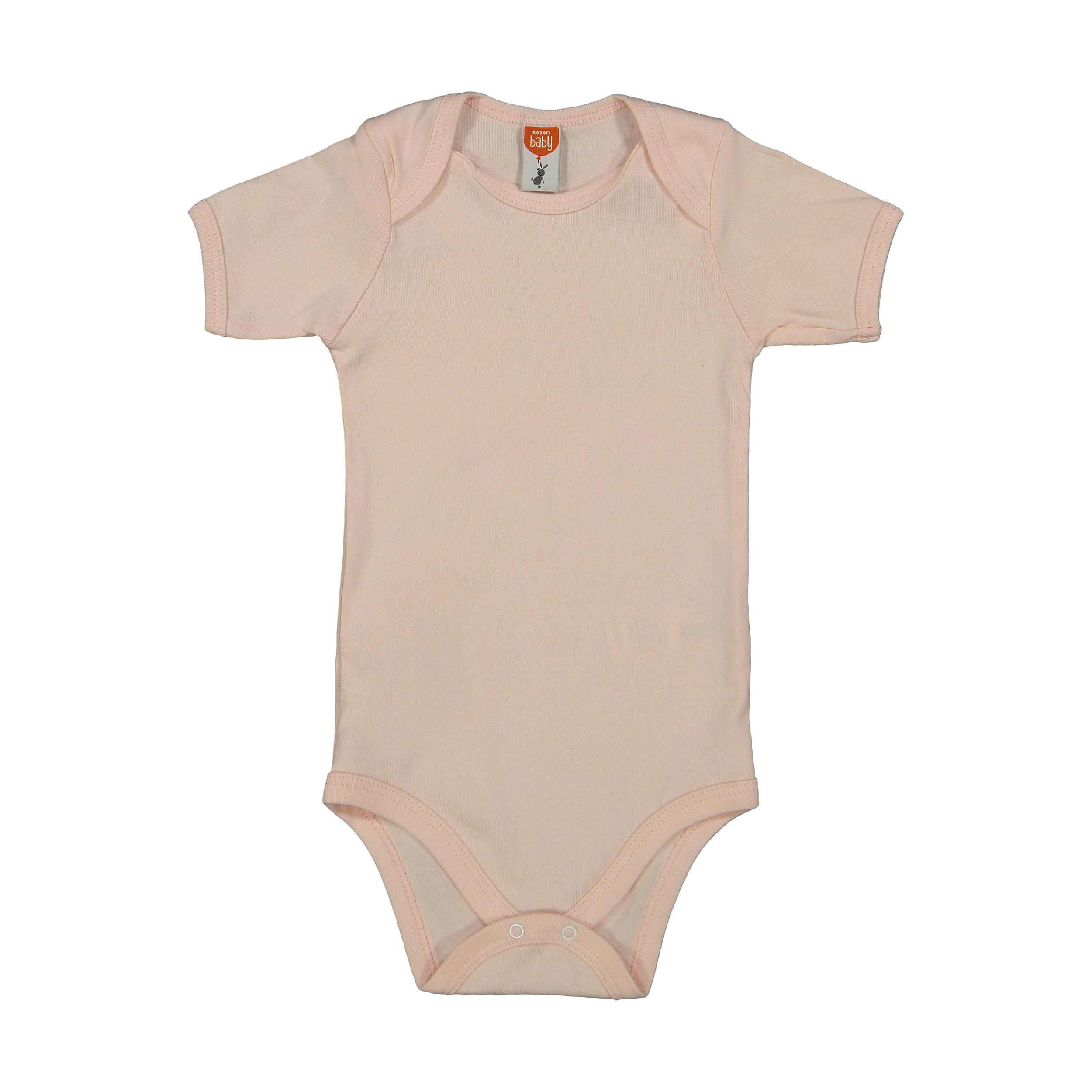 بادی آستین کوتاه نوزادی کوتون مدل OYMB10013GKBT46-9