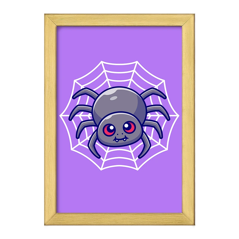 تابلو خندالو طرح حیوانات بامزه عنکبوت کد 29631