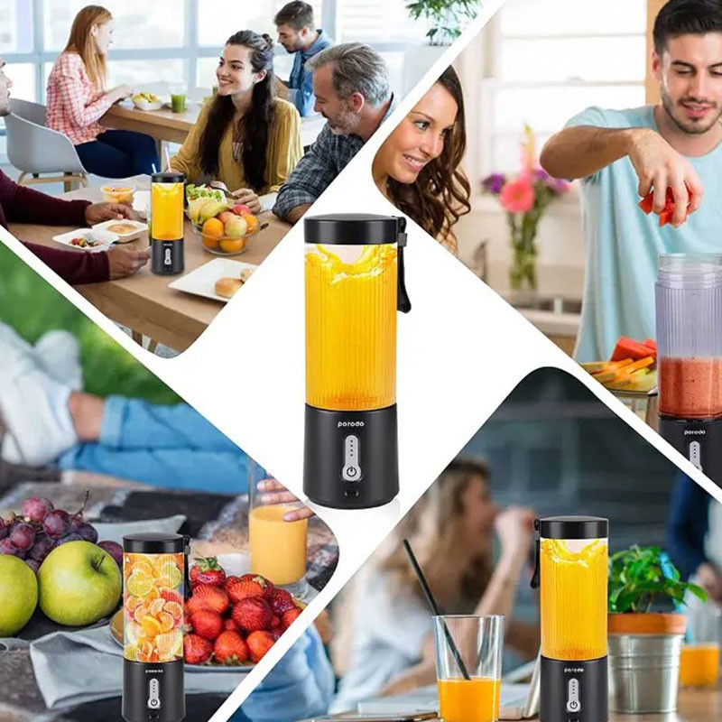 شیکر قابل حمل مدل LIFESTYLE portable Blender with extra Botton lid 4PD-LFST017-BK