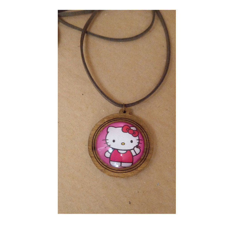 گردنبند دخترانه مدل کیتی کد Wood-02