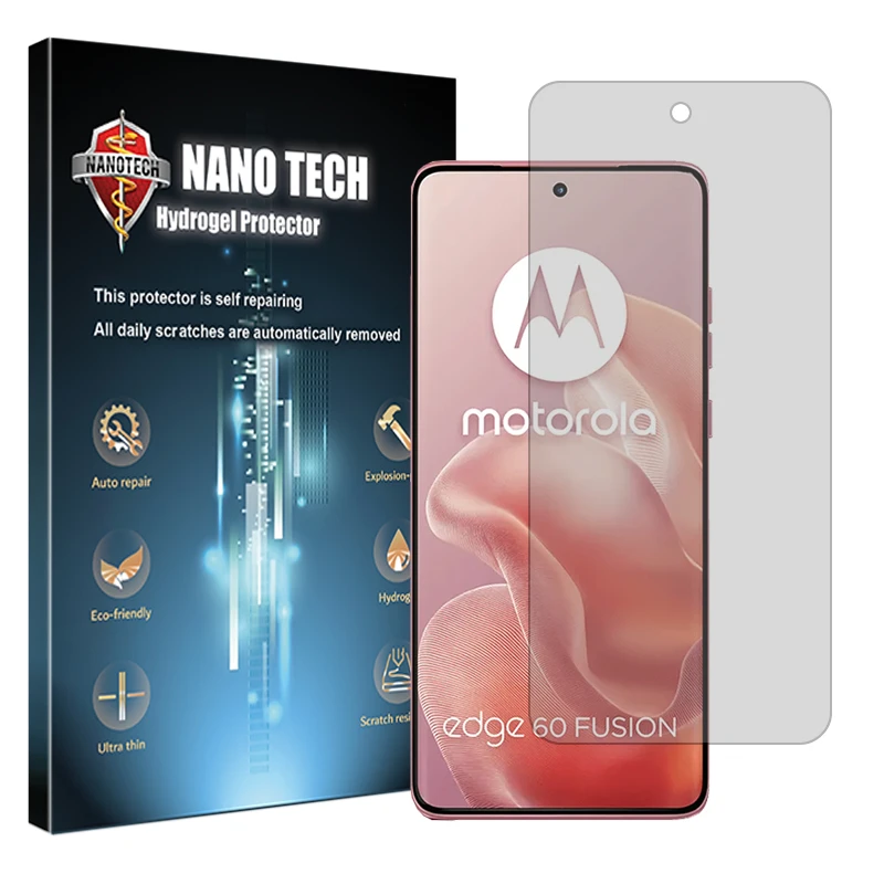 محافظ صفحه نمایش شفاف نانوتک مدل هیدروژلی مناسب برای گوشی موبایل موتورولا Edge 60 Fusion