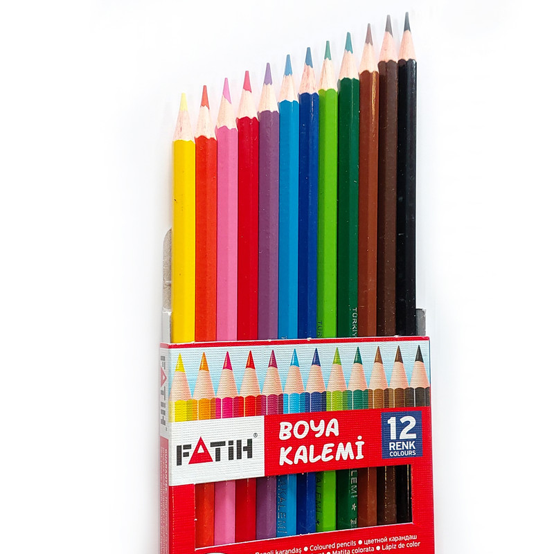 مداد رنگی 12 رنگ فاتح کد euro
