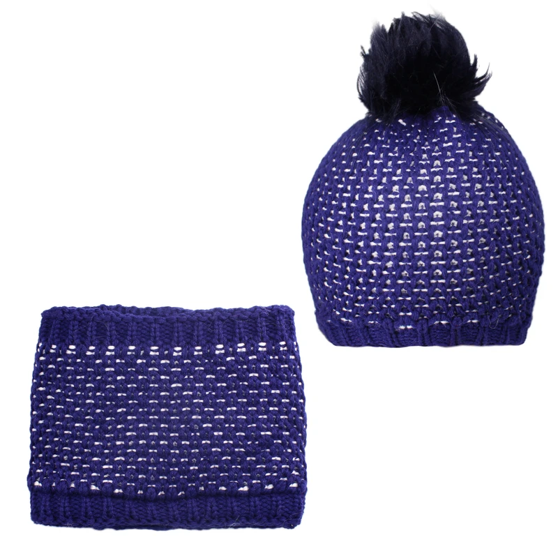 ست کلاه و شال گردن بافتنی بچگانه سام کد 154