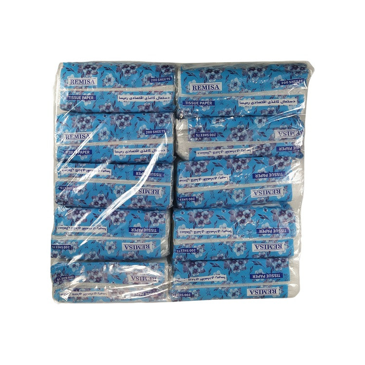 دستمال کاغذی 100 برگ رمیسا مدل اقتصادی بسته 10 عددی